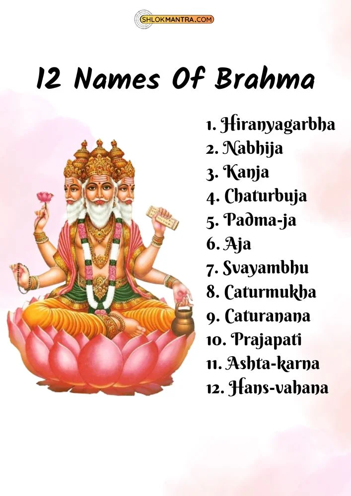 108 Names Of Lord Brahma  -12 Names Of Brahma