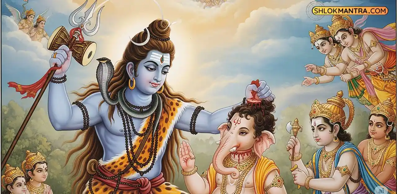 गणेश का कटा सिर कश्यप ऋषि के श्राप के कारण शिवजी ने काटा था बालक गणेश का मस्तक