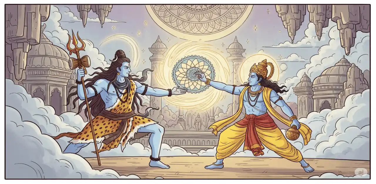 शिव और सुदर्शन चक्र की पौराणिक कथा कैसे मिला विष्णु को सुदर्शन चक्र